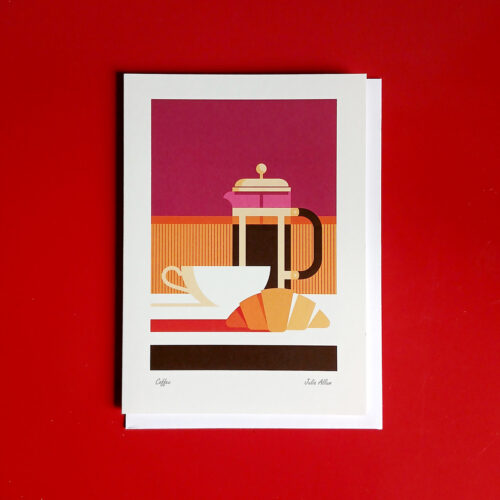 Coffee and croissant card
