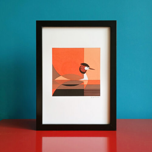 Grebe screen print