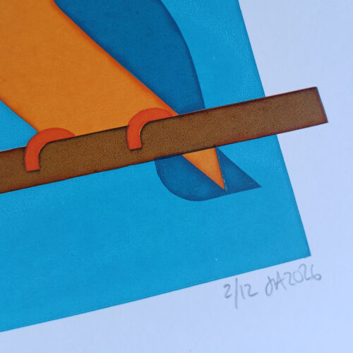 Kingfisher screen print