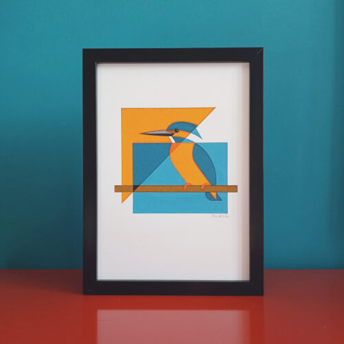 Kingfisher screen print