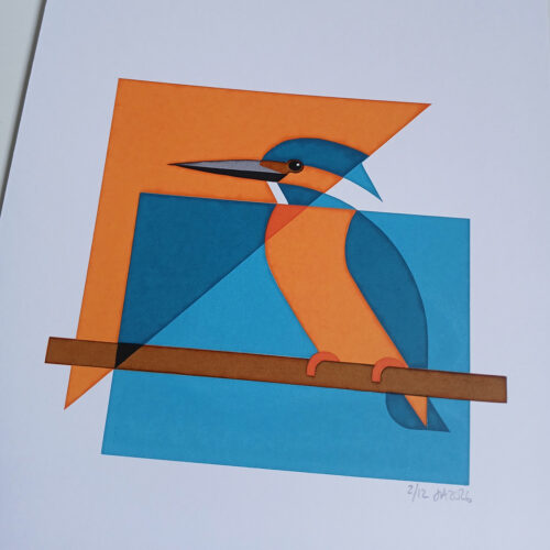 Kingfisher screen print