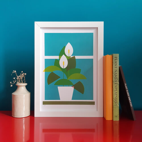 Peace lily screen print