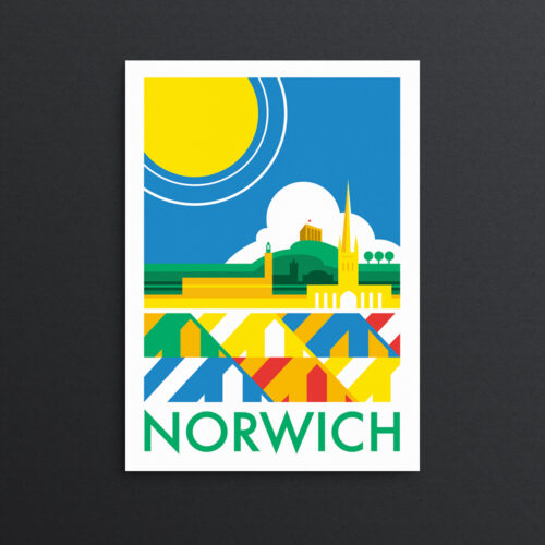 Norwich Market travel poster print