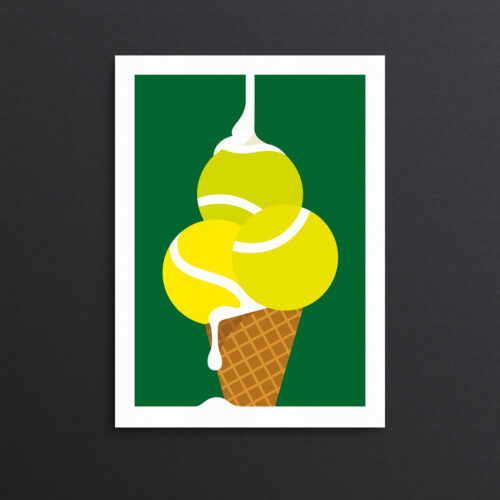 Tennis Ice cream illustration