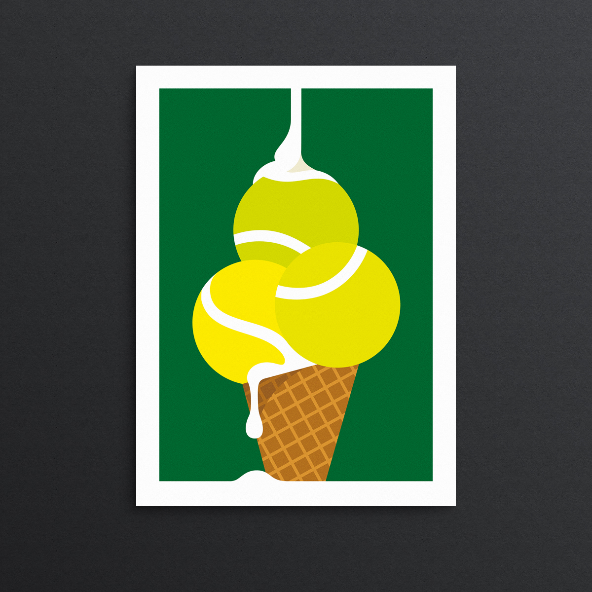 Tennis Ice cream illustration