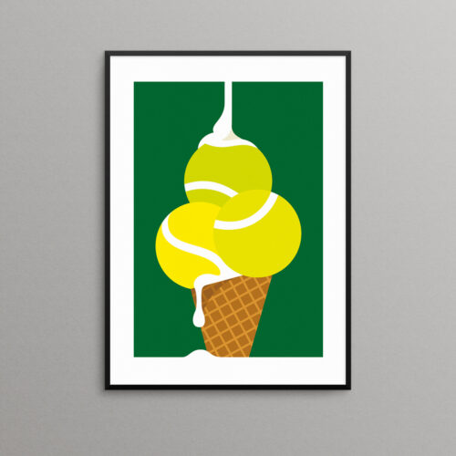 Tennis Ice cream illustration