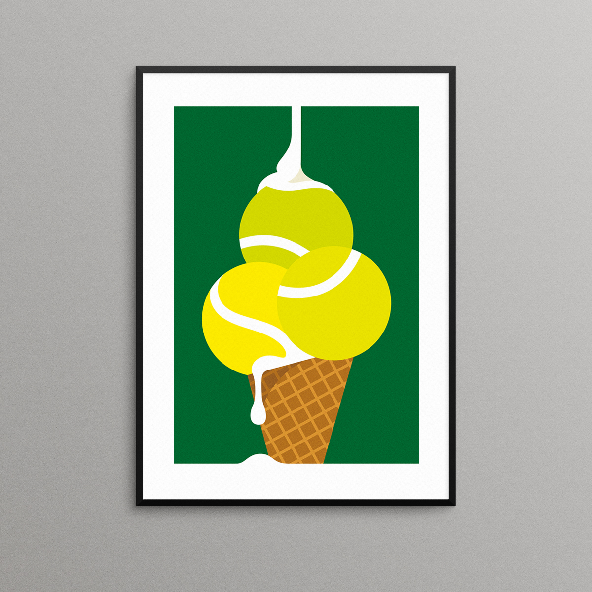 Tennis Ice cream illustration