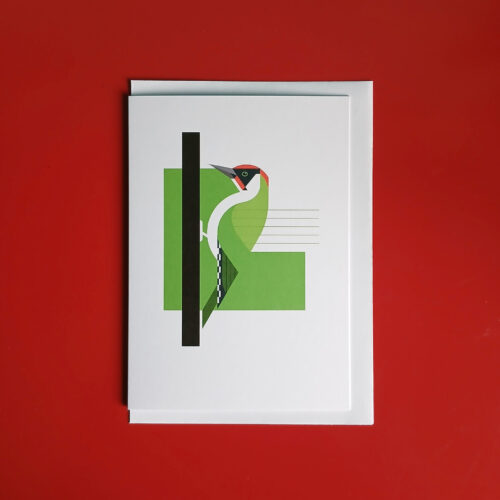 Green Woodpecker card